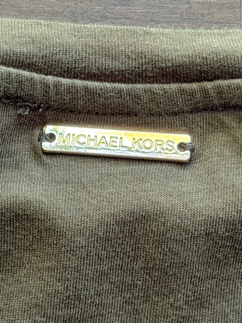 Michael Kors Olive Ruffle Sleeve Knit Top